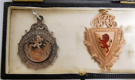 Appraisal: Cycling Interest - two early Scottish cycling medallions a ct