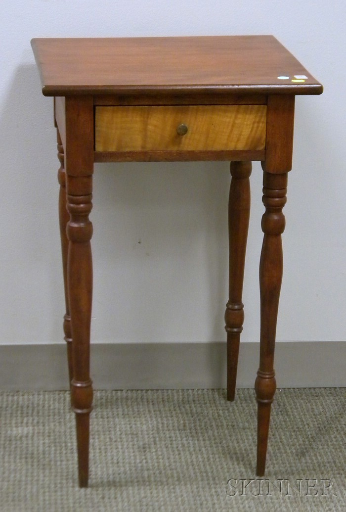 Appraisal: Federal-style Birch One-Drawer Stand