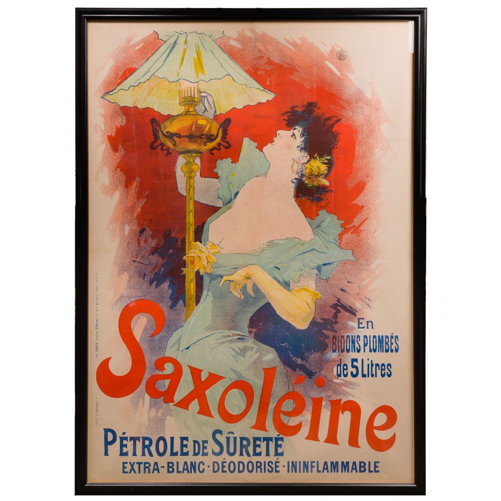 Appraisal: JULES CHERET FRENCH - SAXOLEINE POSTER poster of Saxoleine Petrole