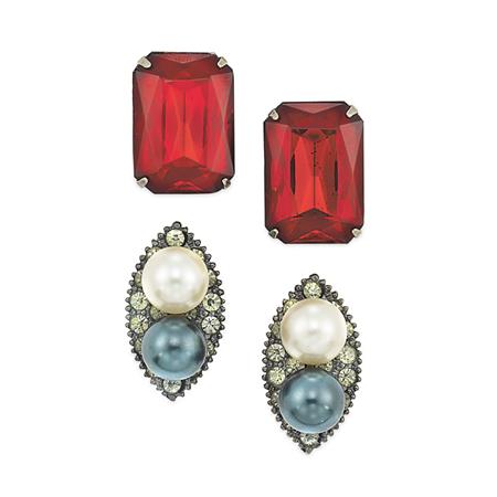 Appraisal: Two Pairs of Yves Saint Laurent Earrings Estimate -