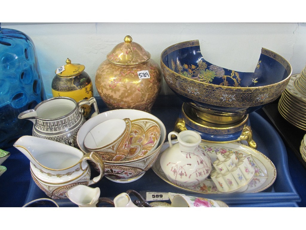 Appraisal: Carlton Ware New Mikado bowl and stand Coalport jar and