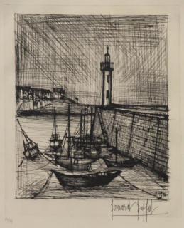 Appraisal: BUFFET Bernard Etching Lighthouse Signed and dated in the plate