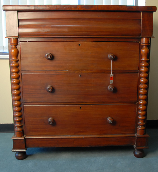 Appraisal: A th C Scottish Chest of Drawers mahogany with an