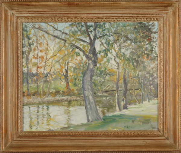 Appraisal: Perkiomen Autumn dated October oil on canvas x SLR W