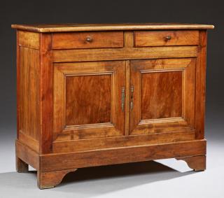 Appraisal: French Louis Philippe Carved Poplar Sideboard t French Louis Philippe