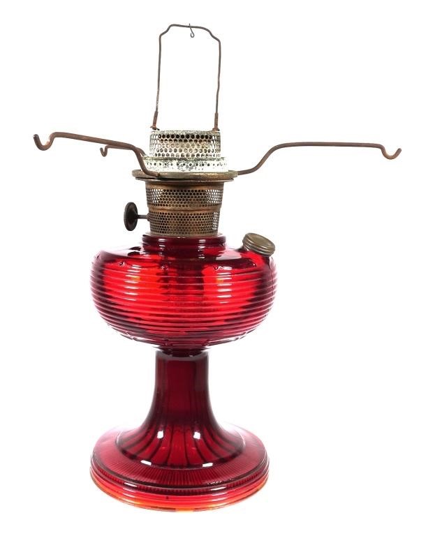 Appraisal: Rare Aladdin Nu-Type Model B Ruby Red oil lamp manufactured