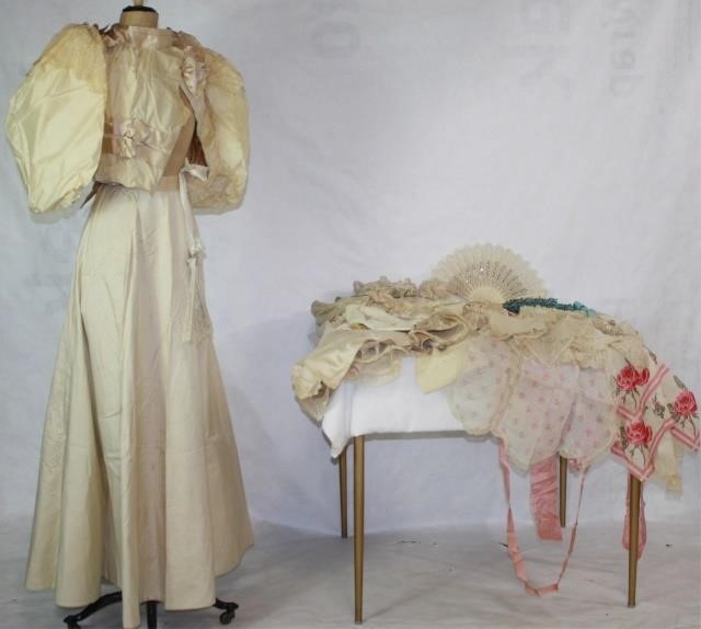 Appraisal: LOT OF S VICTORIAN TROUSSEAU GARMENTS ANDACCESSORIES TO INCLUDE CA