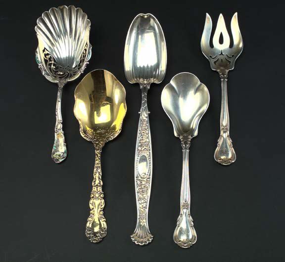 Appraisal: Two-Piece Gorham Sterling Silver Chantilly Salad-Serving Set the pattern introduced