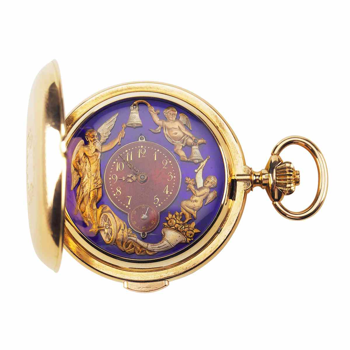 Appraisal: Stolz Freres Minute Repeat Automaton Pocket Watch circa mm plate