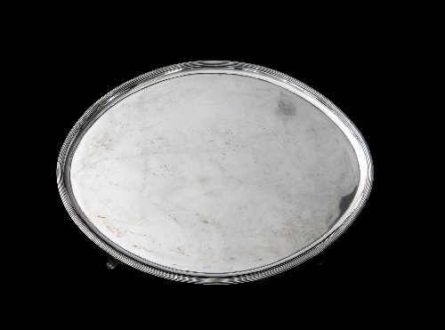 Appraisal: A George III silver salver Edward Jay London of oval