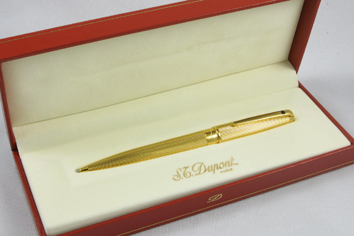 Appraisal: S T DUPONT FRENCH PEN the Olypio model gold-plated finish