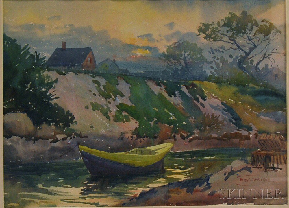 Appraisal: Henry Webster Rice American - Sunset from Josias River Ogunquit