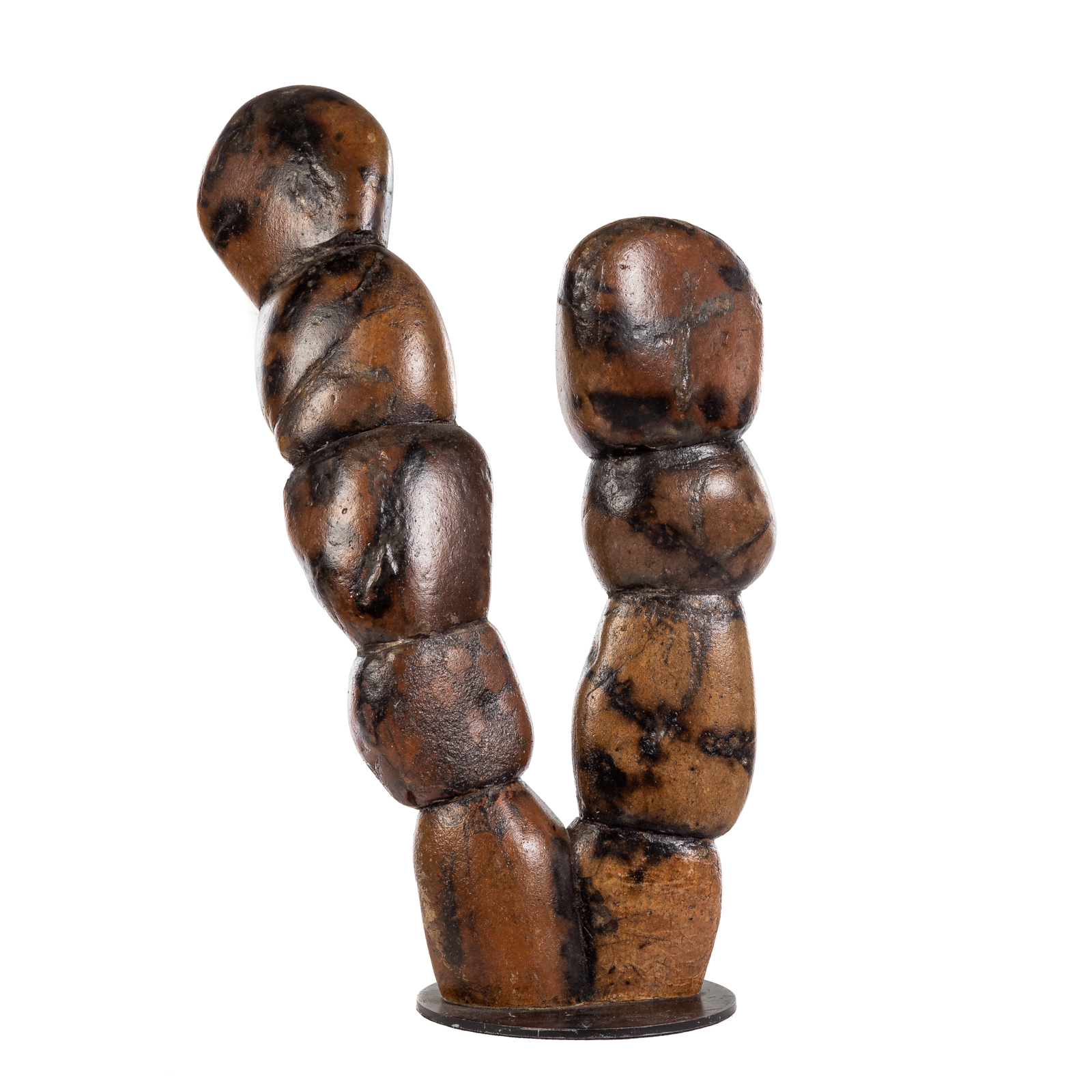 Appraisal: ATTRIBUTED TO WOODS DAVY STONE SCULPTURE American b Abstract sculpture