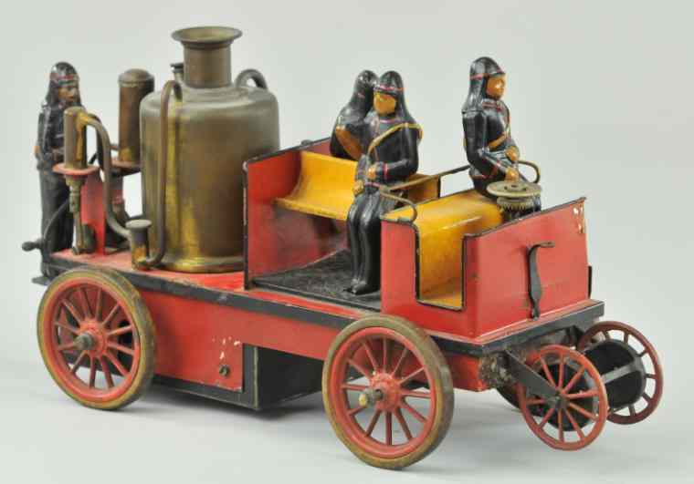 Appraisal: BING FIRE PUMPER Germany c clockwork version of early fire