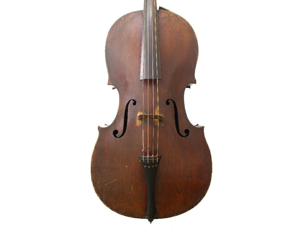 Appraisal: Interesting mid th century violoncello in need of restoration bearing