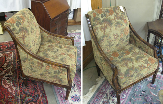 Appraisal: PAIR OF LOUIS XVI STYLE ARMCHAIRS Ashley Furniture Co recent