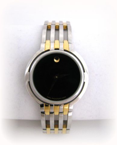 Appraisal: Movado Lady's stainless and vermeil watch with flex link bracelet