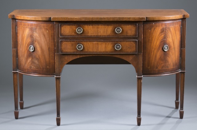 Appraisal: Federal-Style Mahogany Sideboard Two drawers flanked by cabinets H x