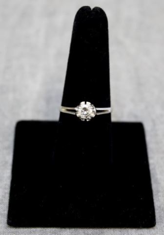 Appraisal: JEWELRY kt White Gold and Diamond Ring Diamond weighs approx