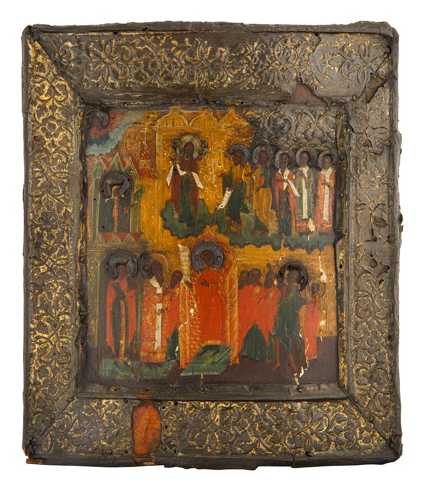 Appraisal: A TH CENTURY RUSSIAN ICON OF THE PROTECTION POKROV OF