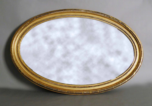 Appraisal: Giltwood overmantle mirror late th c l w