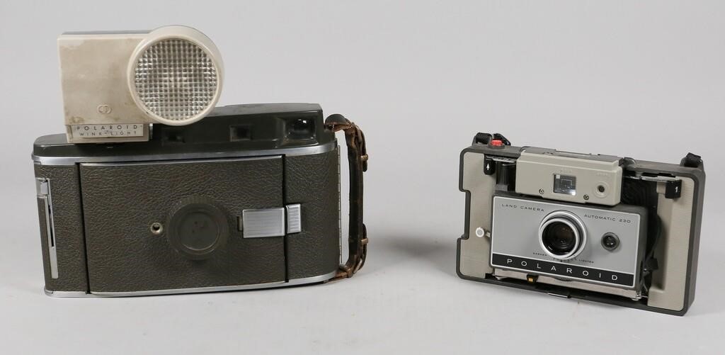 Appraisal: POLAROID CAMERASPolaroid Land Camera Model with Polaroid wink-light attachment L