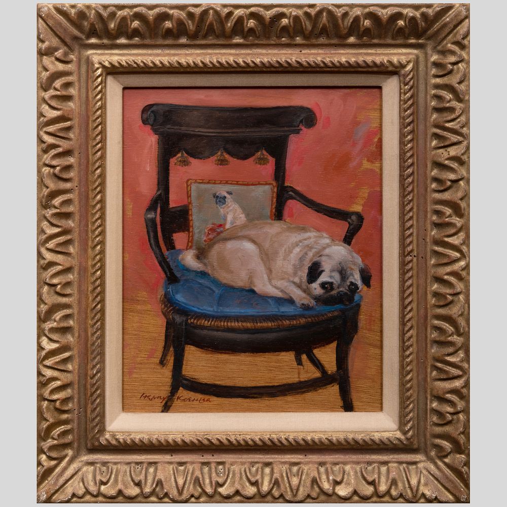 Appraisal: Henry Koehler - Topper's Bedroom Chair Oil on board signed