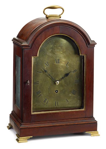 Appraisal: George III brass mounted mahogany mantle clockmichael irish lewes early