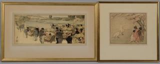 Appraisal: Two Helen Hyde Woodblocks Helen Hyde American - two colored