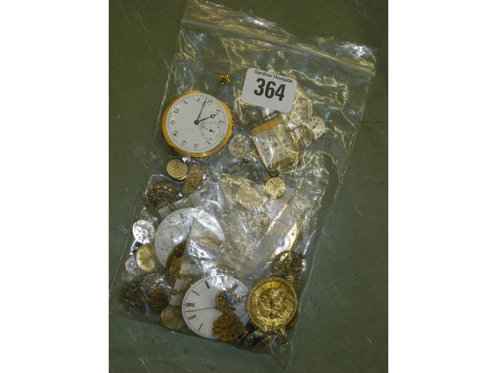 Appraisal: Bag of assorted wrist and pocket watch movements