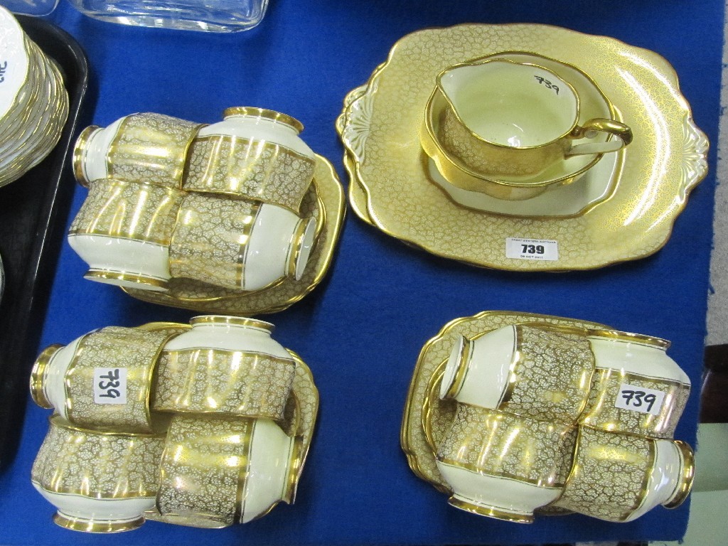 Appraisal: Royal Albert twelve setting gilt decorated teaset