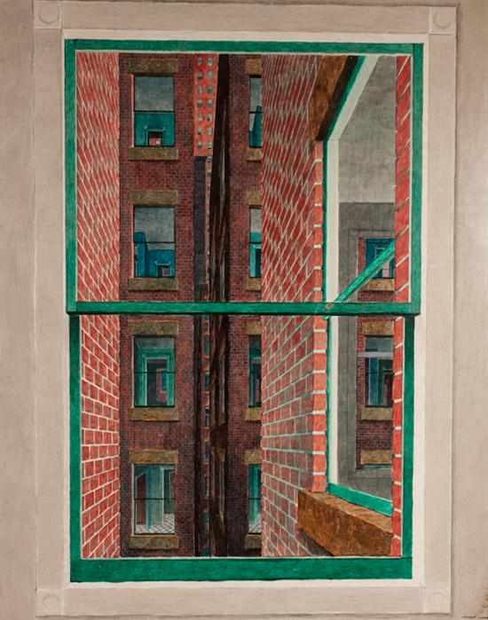 Appraisal: Gerhardt Liebmann German - Apartment View casein on masonite signed