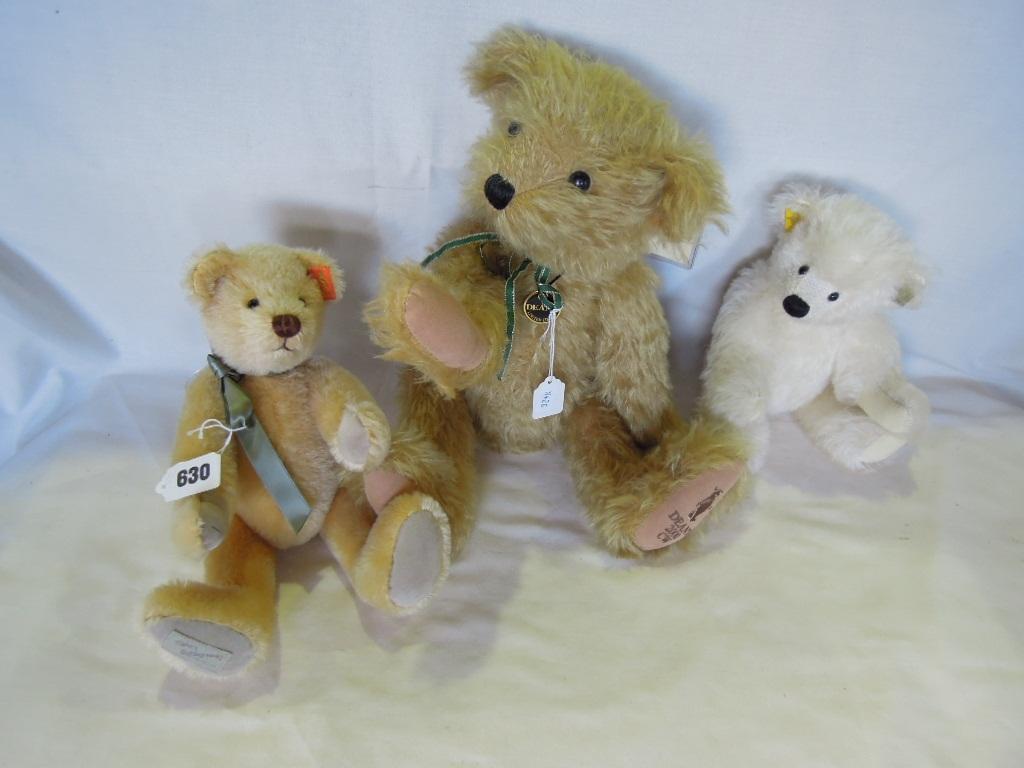 Appraisal: Three Deans teddy bears called Hardy Hudson and Compton