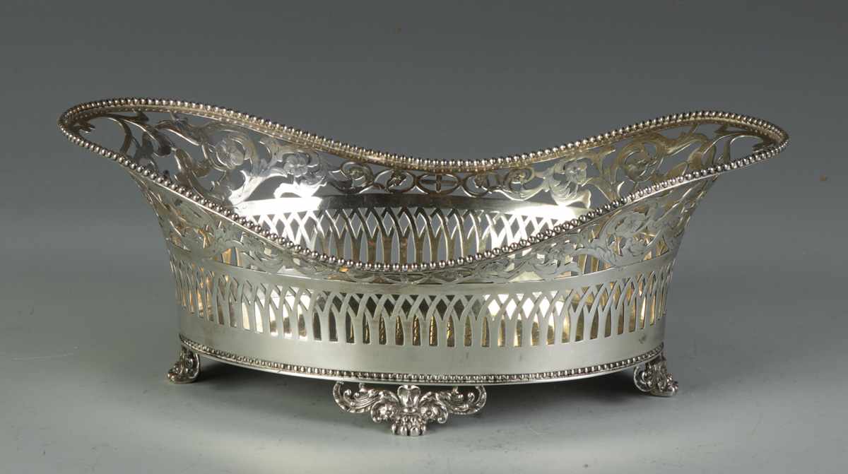 Appraisal: Tiffany Co Makers Sterling Oval Basket Tiffany Co Makers Sterling