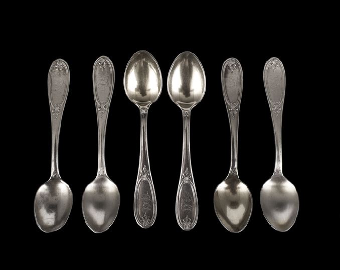 Appraisal: Set of Six New Orleans-Retailed Sterling Silver Coffee Spoons third