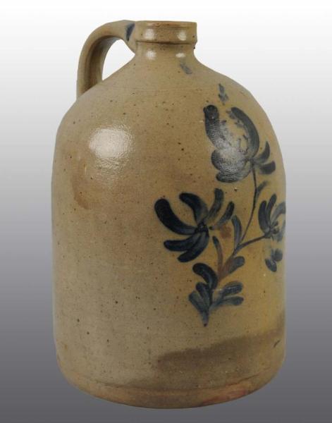 Appraisal: Stoneware No Handled Jug Description Floral design No cracks or