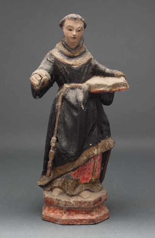 Appraisal: Spanish Colonial carved and polychrome wood santos figure of St