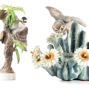 Appraisal: A Dorothy Doughty for Royal Worcester Porcelain Cactus Owl and