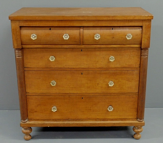 Appraisal: Empire pine chest of drawers h x w x d