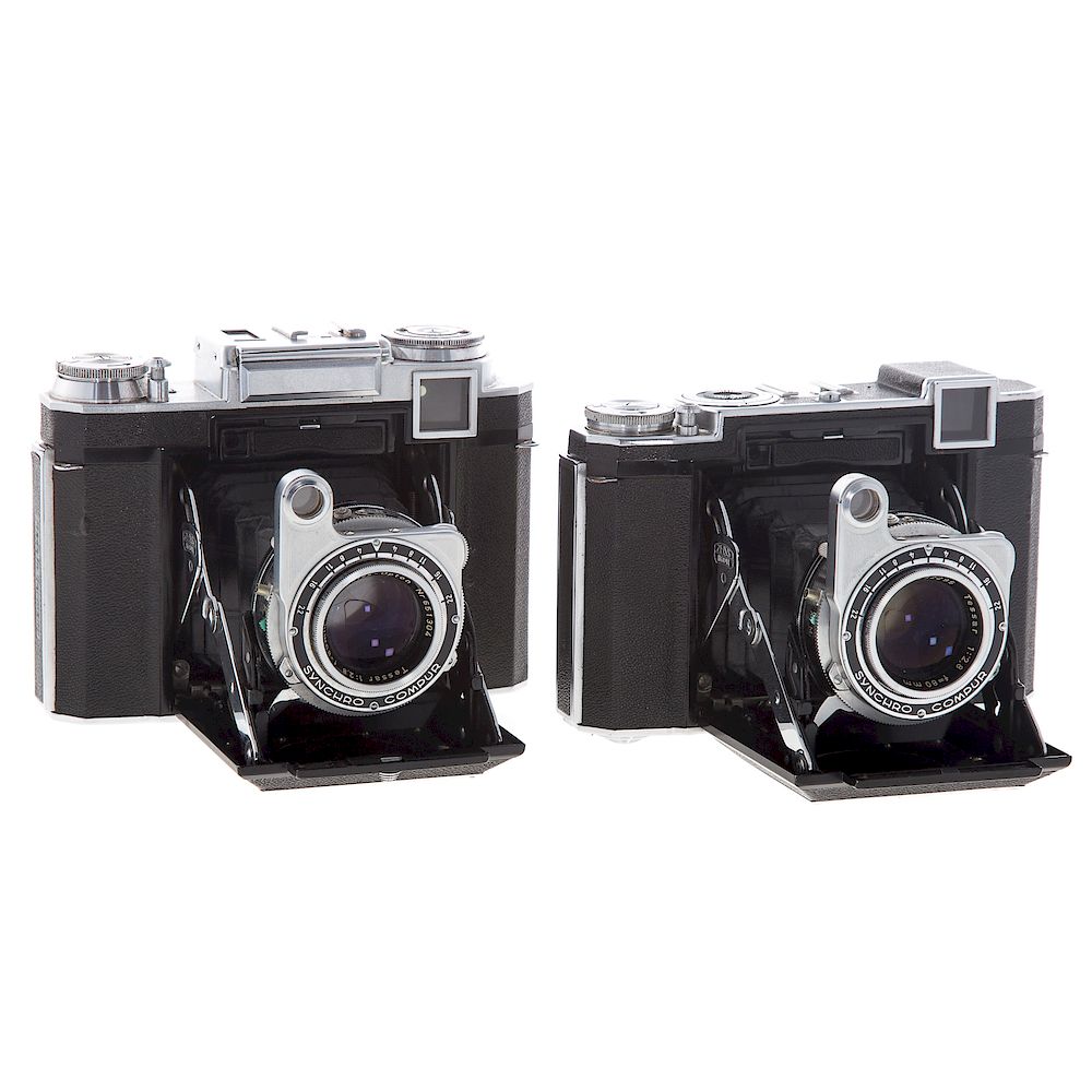 Appraisal: Two Zeiss Ikonta Bellows Cameras Ikonta camera with Zeiss Tessar