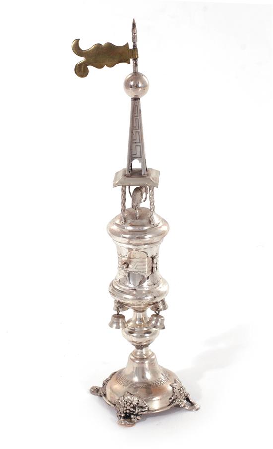 Appraisal: Judaica Russian silver Besamim spice tower A Riedel St Petersburg