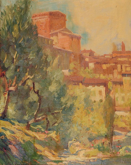 Appraisal: William Bennett British th th Century Sam Gimignano signed oils