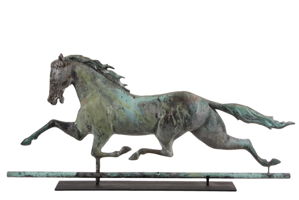 Appraisal: WEATHERVANE - General Patchin Full-Body Running Horse Weathervane based on