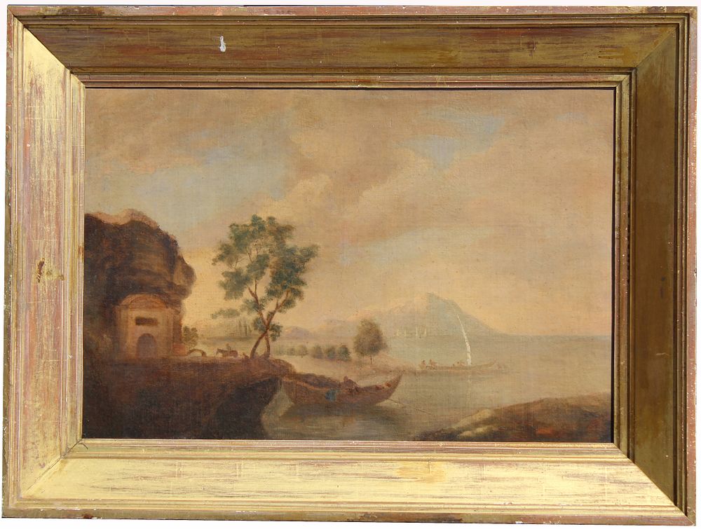 Appraisal: Italian School Early Painting of Mt Vesuvius Italian School Early