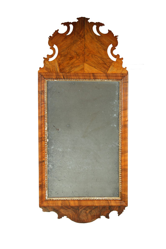 Appraisal: QUEEN ANNE MIRROR England mid th century pine with fruitwood