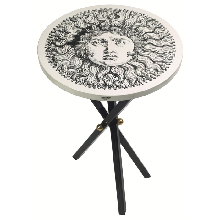 Appraisal: Piero Fornasetti occasional table Italy round top with white lacquer