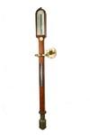 Appraisal: BAROMETER - th c gimble mounted rosewood and brass ship's