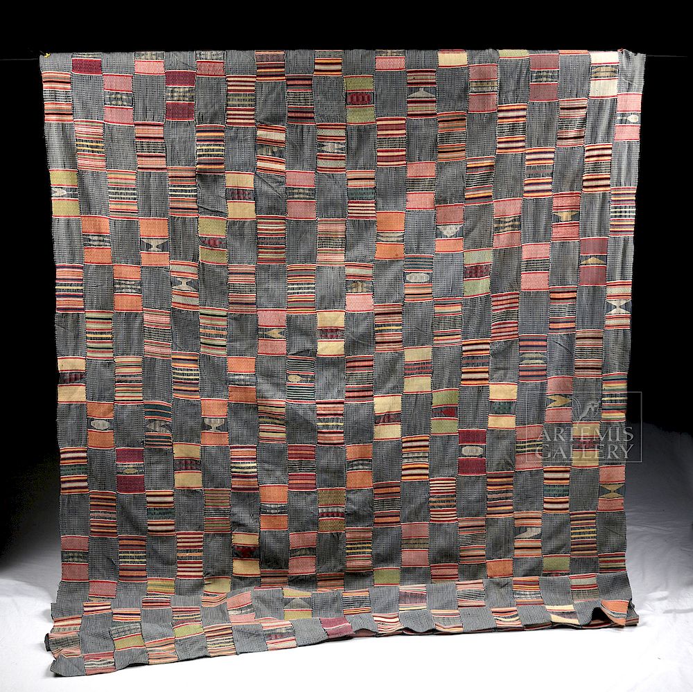 Appraisal: African Ewe Kente Textile Wrap - ca Western Africa Ghana