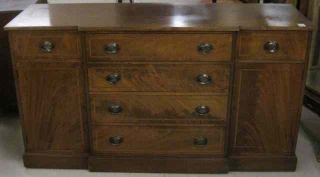 Appraisal: FEDERAL STYLE MAHOGANY BREAKFRONT BUFFET Williams-Kimp Furniture Co Grand Rapids