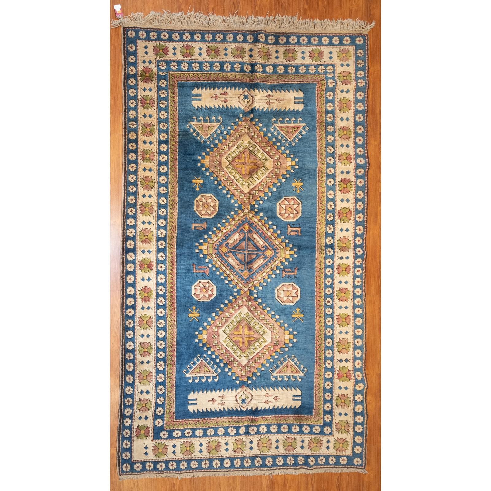 Appraisal: TURKISH RUG X Third quarter- th century hand-knotted wool pile